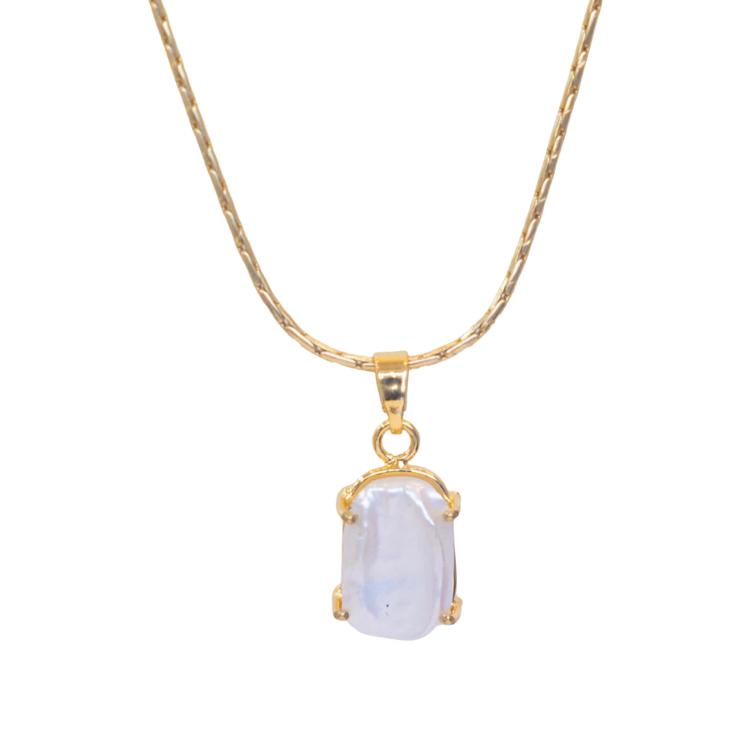 Vinni Pendant & 18 Inch Chain (Baroque Pearl Claw)