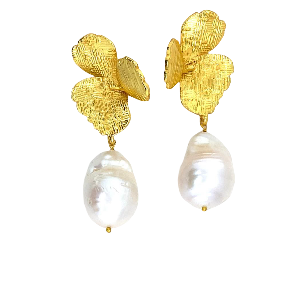Flora (Baroque Pearl) Statement Earrings