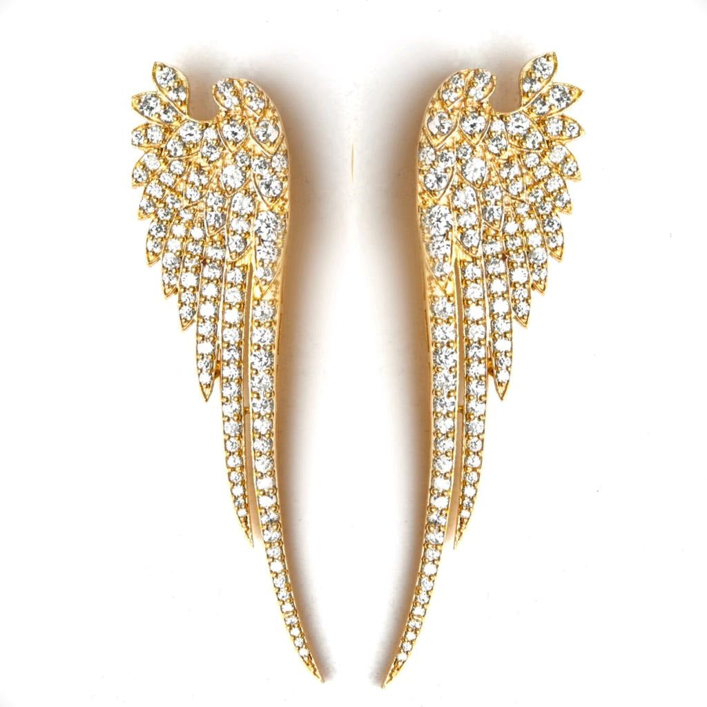 Angelica (White Cubic Zirconia) Statement Earrings