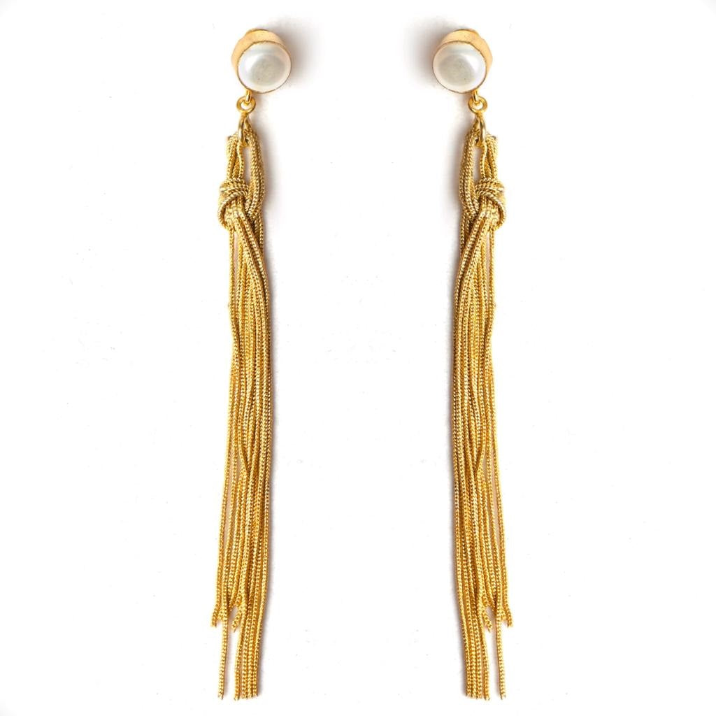 Diva Pearl (Freshwater Pearl Collar) Statement Earrings