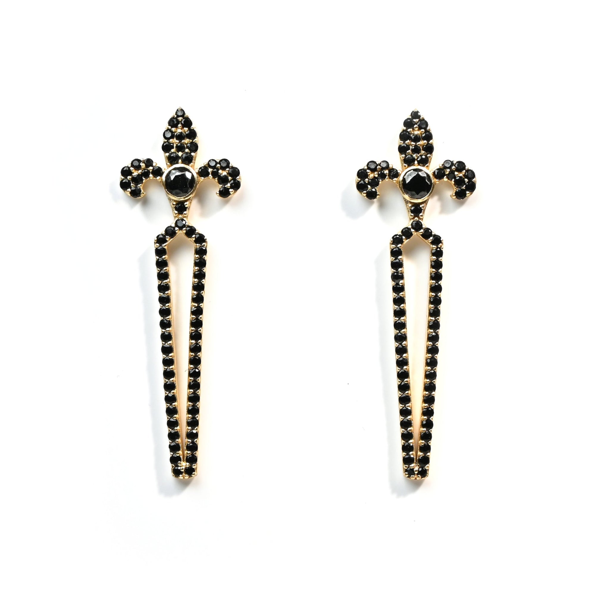 Jacq (Black CZ) Statement Earrings