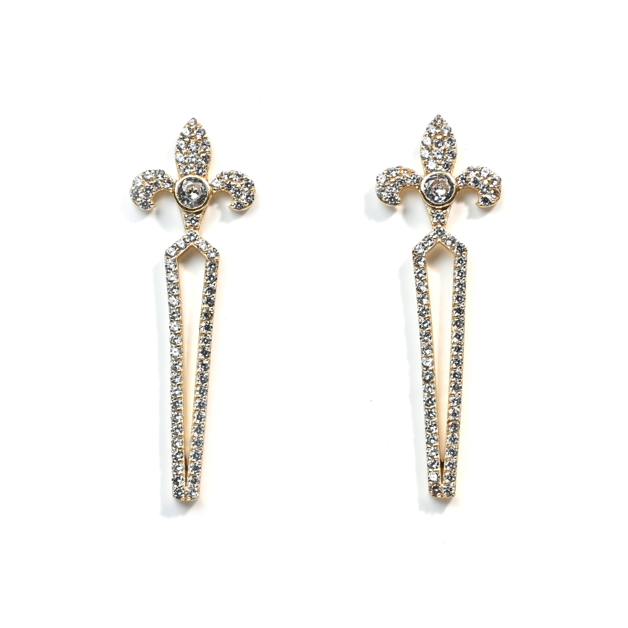Jacq (White CZ) Statement Earrings