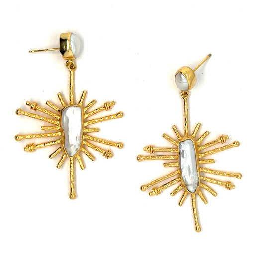 Nysa (Biwa Pearl) Statement Earrings