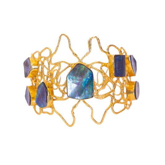 Pava Mesh Cuff (Abalone Shell)