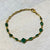 Lyza Bracelet Faceted Stone (Green Onyx)