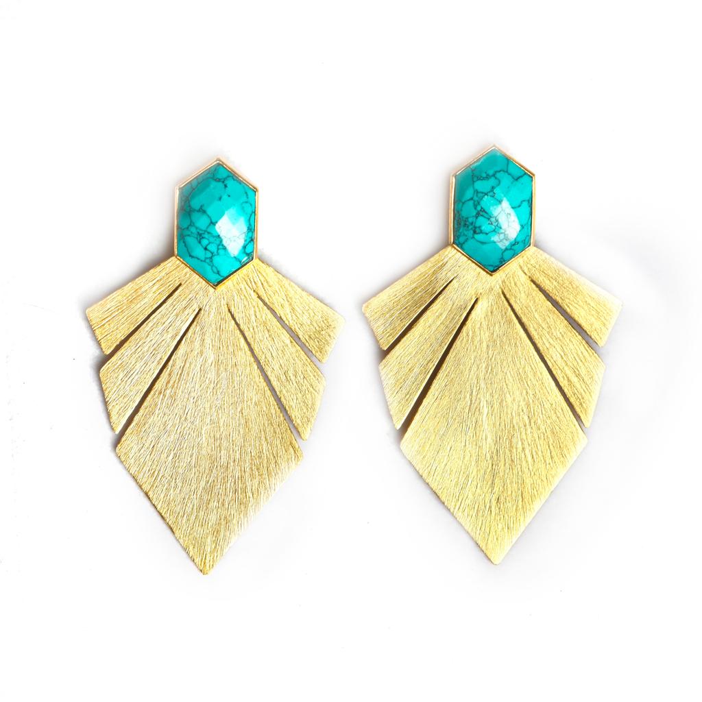 Wonder Women (Turquoise) Statement Earrings