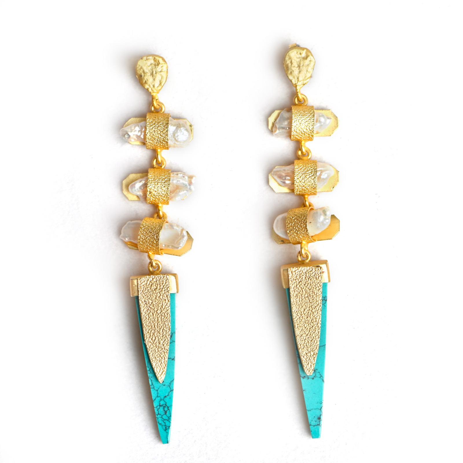Kava (Turquoise) Statement Earrings