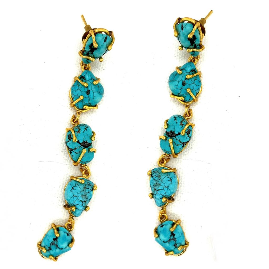 Cinco (Turquoise Claw) Statement Earrings