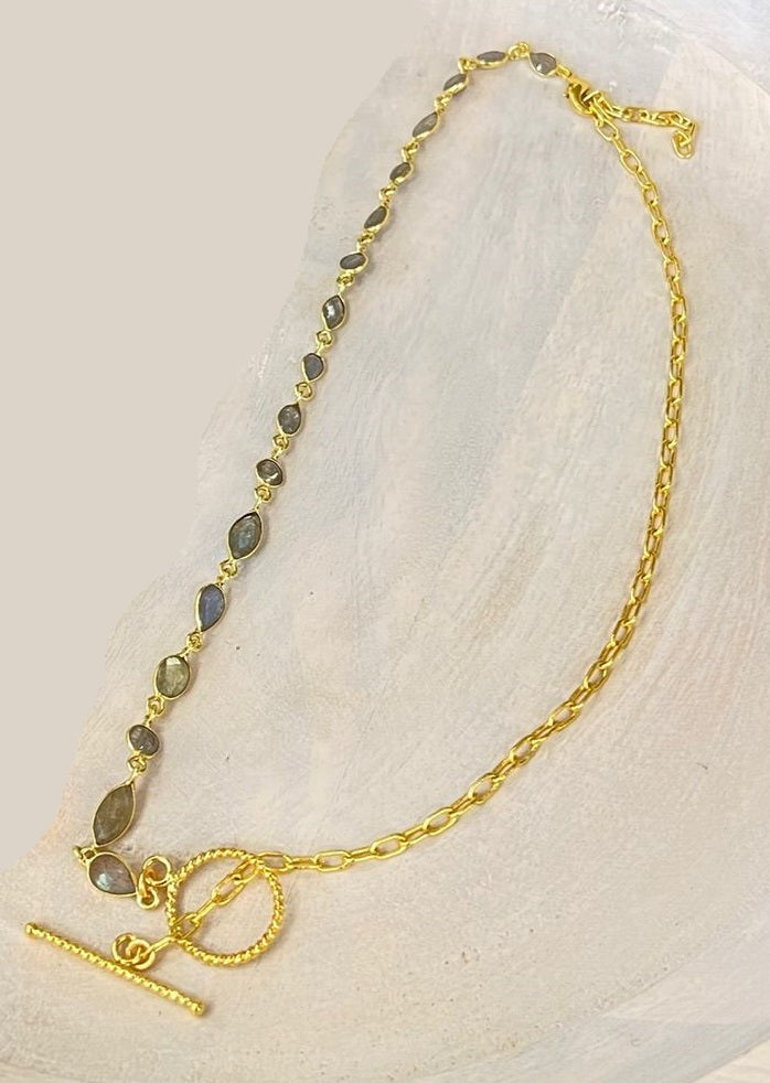 Necklace Half/Half Strand (Labradorite)