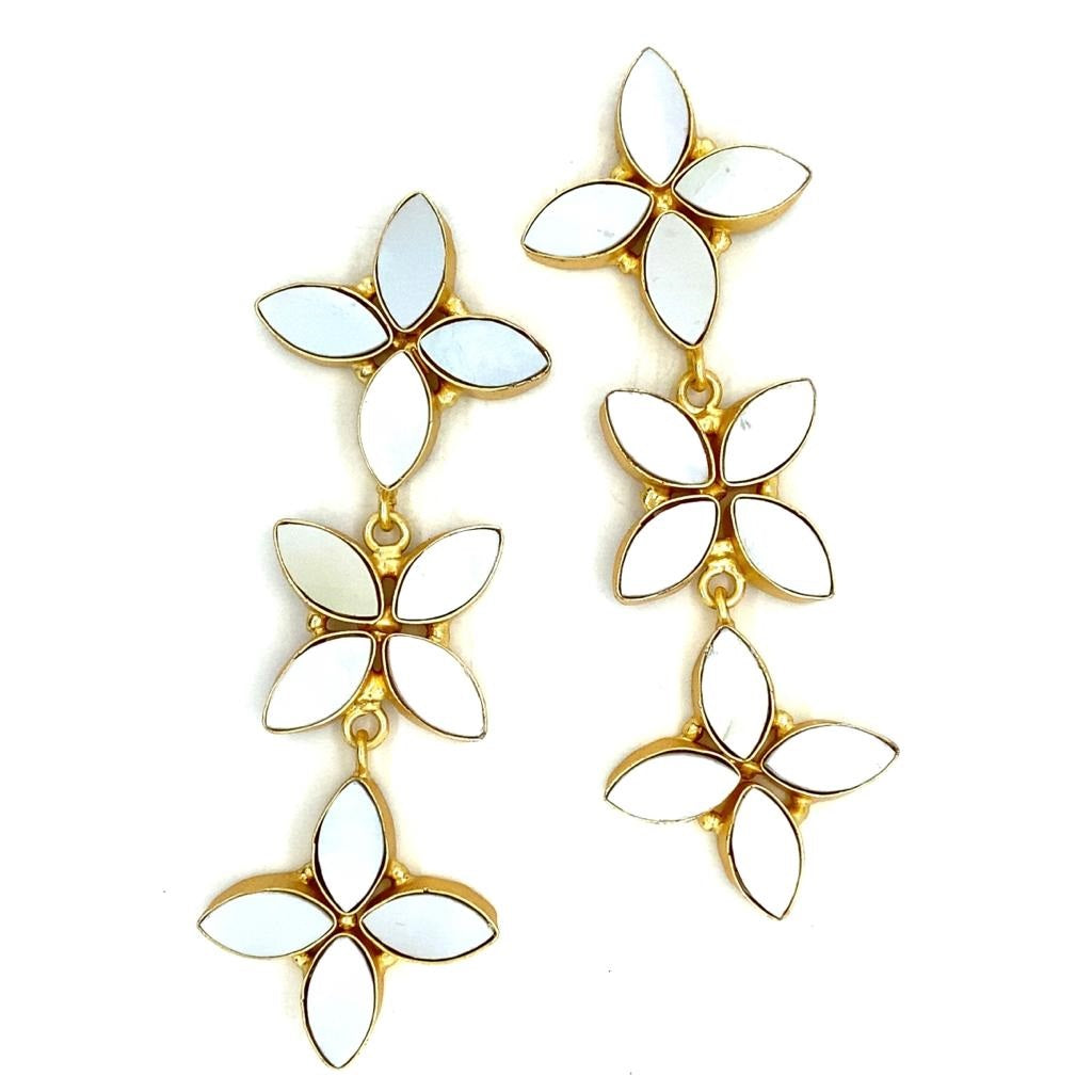 Sofi (Mother of Pearl) Statement Earrings