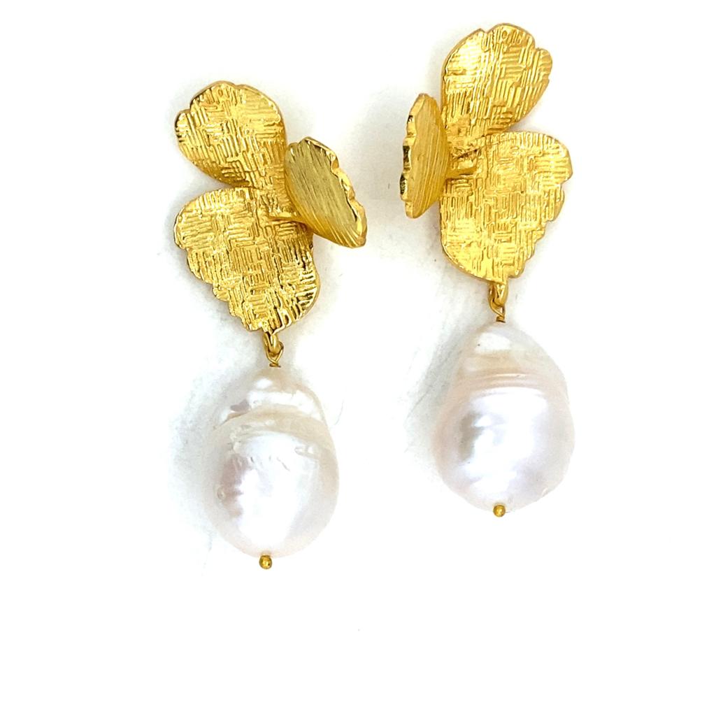Flora (Baroque pearl) Statement Earrings