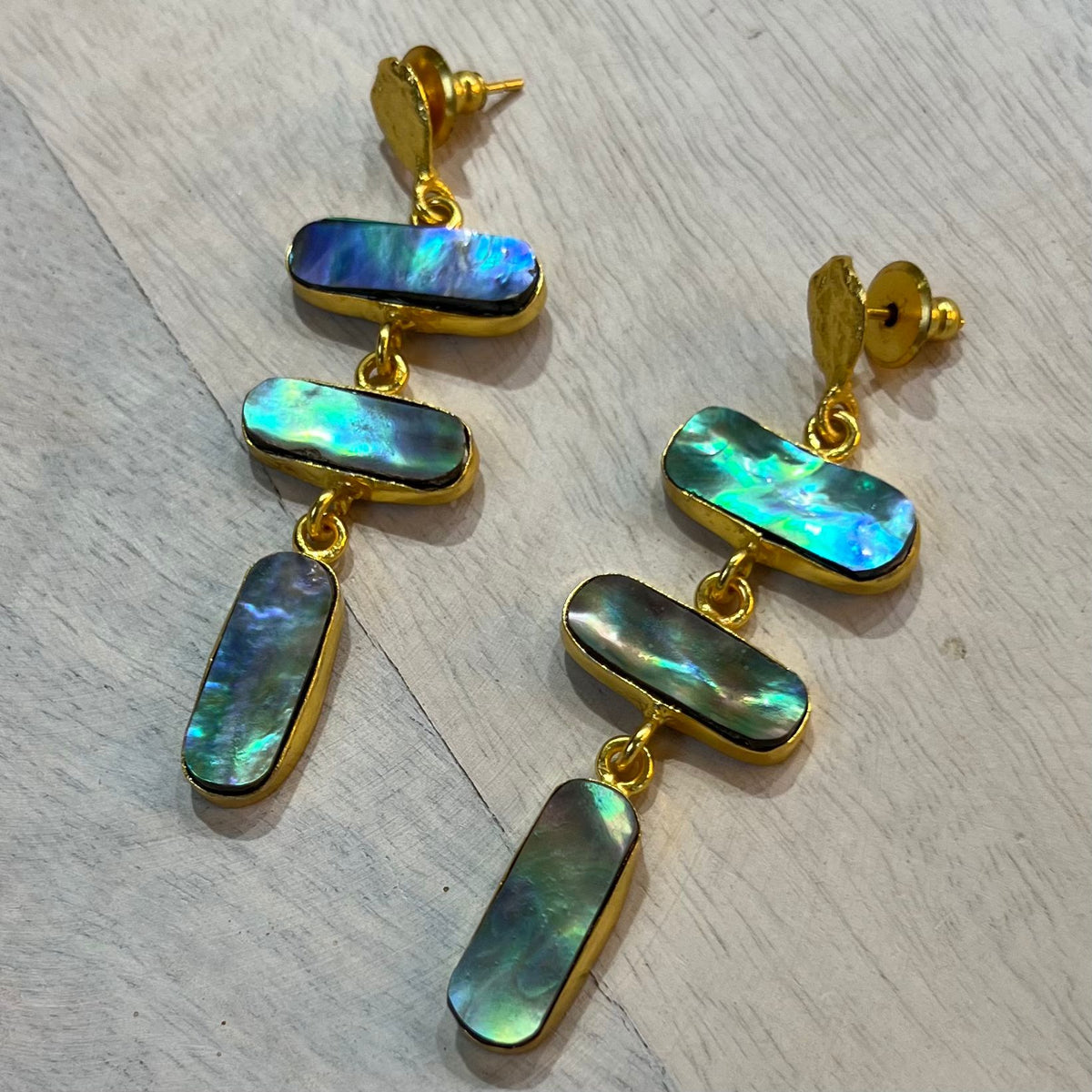 Dianna (Abalone Shell Collar) Statement Earrings