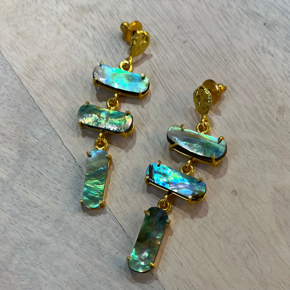 Dianna (Abalone Shell Claw) Statement Earrings
