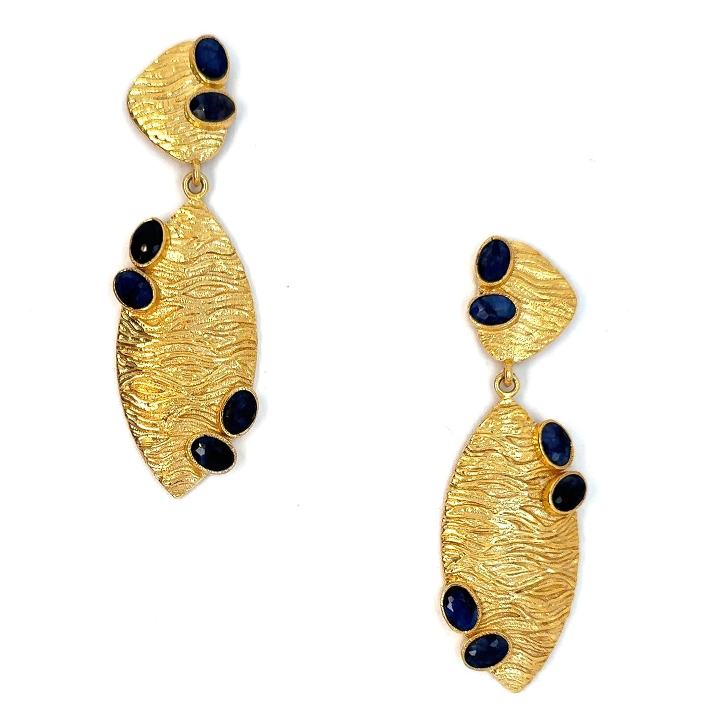 Zava (Sapphire Blue) Statement Earrings