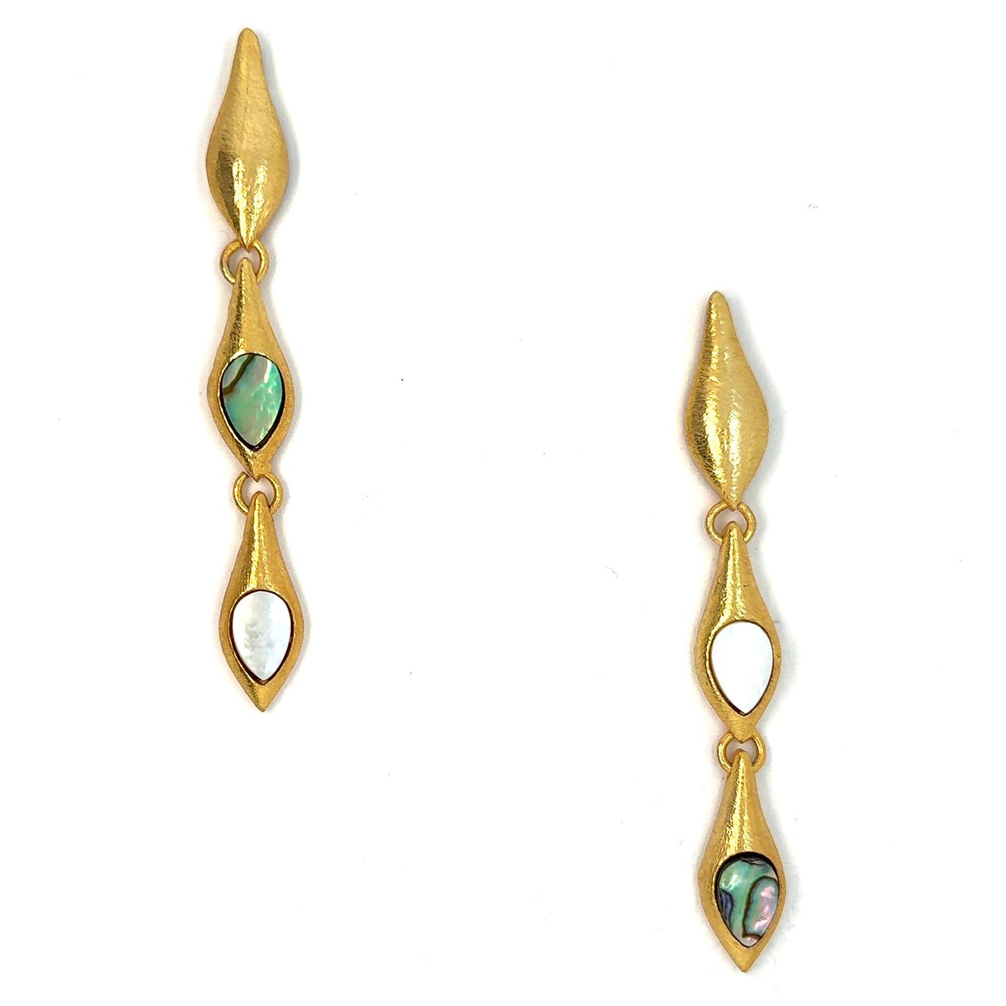 Ayna (Abalone Shell & Mother of Pearl) Statement Earrings