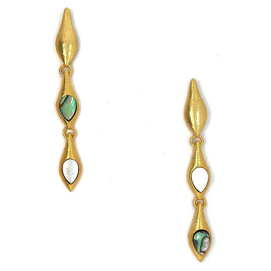 Ayna (Abalone Shell & Mother of Pearl) Statement Earrings