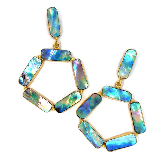 Neena (Abalone Shell) Statement Earrings