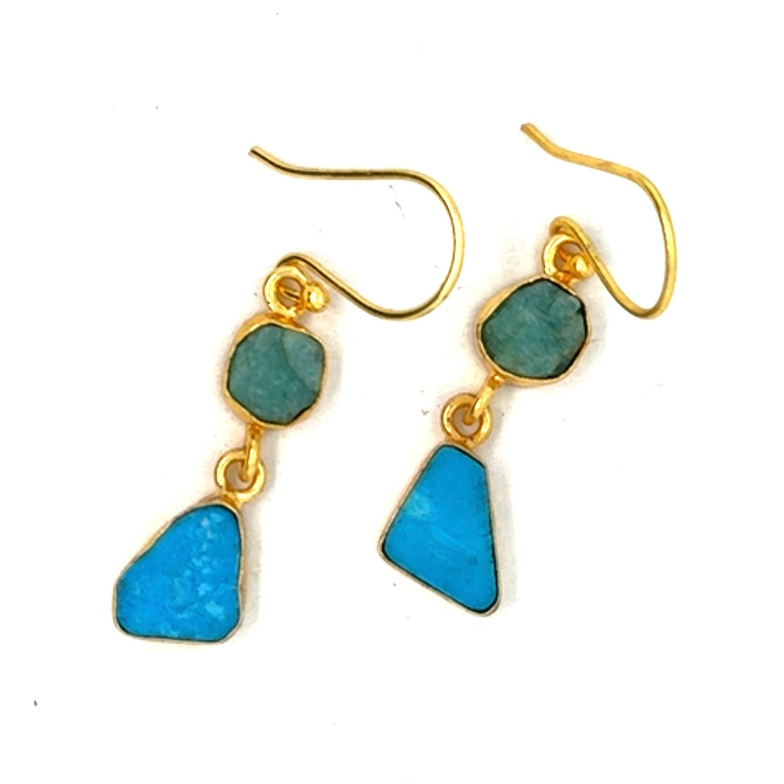 Meadow Raw Stone 2 Tier Hook Earrings [Best Seller]