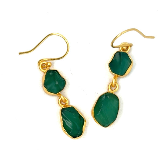 Dixie Raw Stone 2 Tier Hook Earrings [Best Seller]