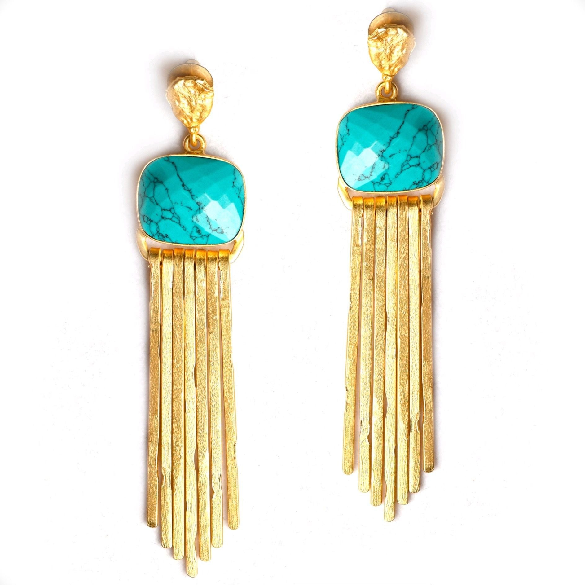 Gia (Turquoise) Statement Earrings