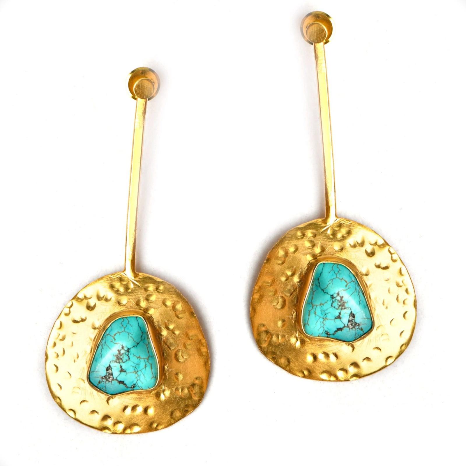 Tiva (Turquoise) Statement Earrings