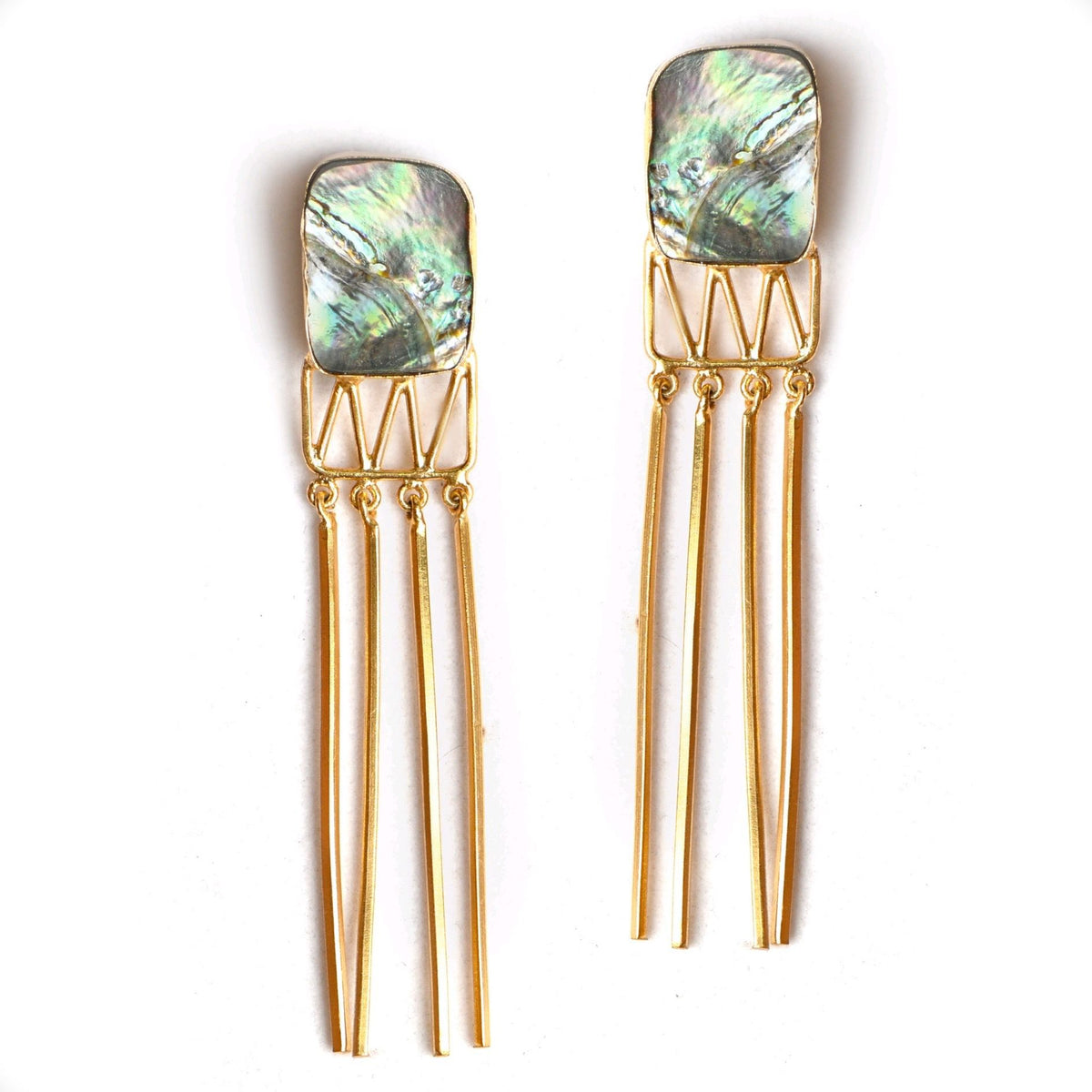 Octavia (Abalone Shell) Statement Earrings