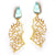Coral (Abalone Shell) Statement Earrings