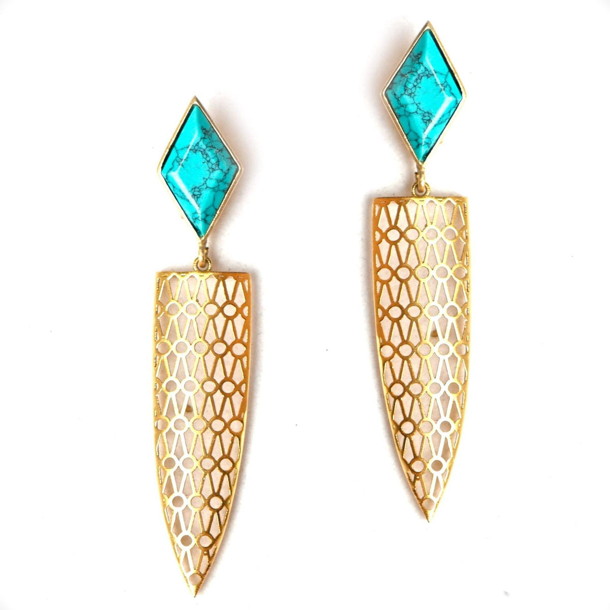 Siri (Turquoise) Statement Earrings