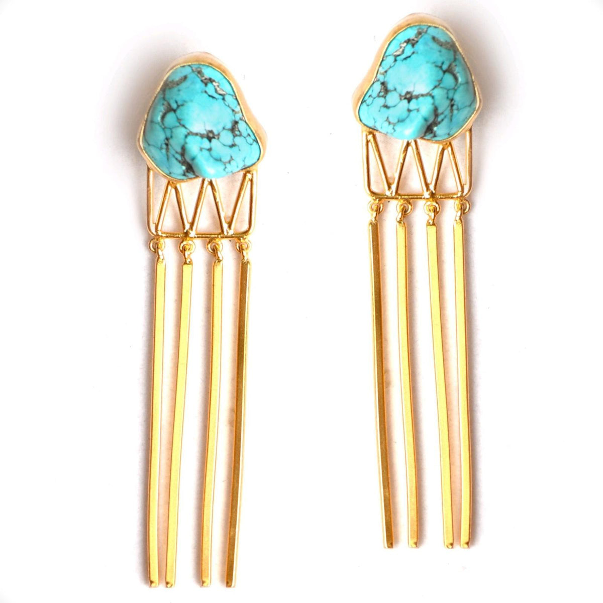 Octavia (Turquoise) Statement Earrings