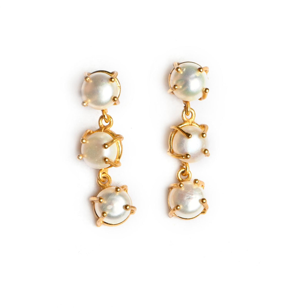 Tre (Pearl Claw) Statement Earrings